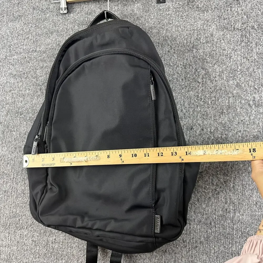 Away Daypack Minimalist Nylon Laptop Travel Backpack Black Work Office College